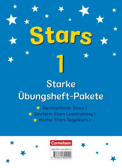 STARS - starke Übungshefte - 1. Schuljahr - 3 Übungshefte im Paket mit Lösungen