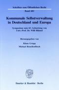 Kommunale Selbstverwaltung in Deutschland und Europa.