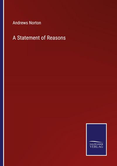 A Statement of Reasons