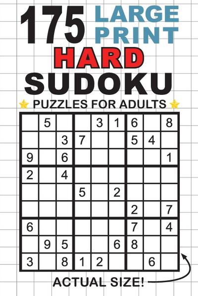 175 Large Print Hard Sudoku Puzzles for Adults