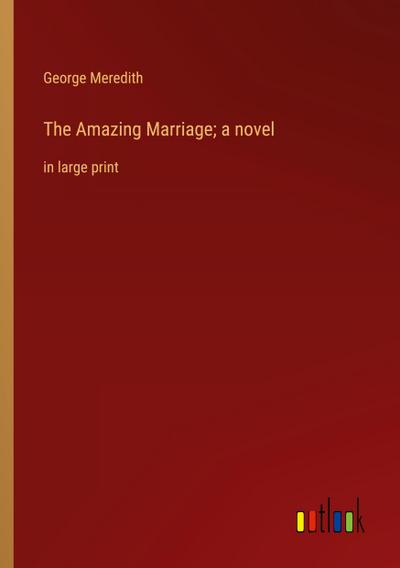 The Amazing Marriage; a novel