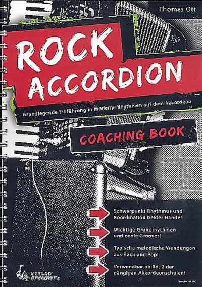 Rock Accordion Coaching BookGrundlegende Einführung in moderne Rhythmen auf dem Akkordeon