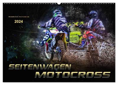 Seitenwagen Motocross (Wandkalender 2024 DIN A2 quer), CALVENDO Monatskalender