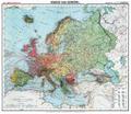 General-Karte von Europa - um 1910 [gerollt]