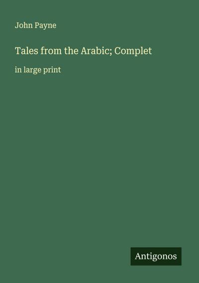 Tales from the Arabic; Complet