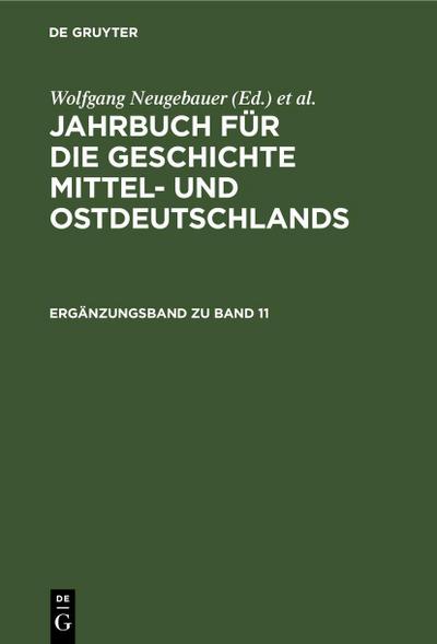 Ergänzungsband zu Band 11