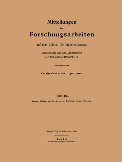 Mitteilungen über Forschungsarbeiten auf dem Gebiete des Ingenieurwesens