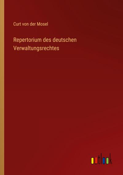 Repertorium des deutschen Verwaltungsrechtes