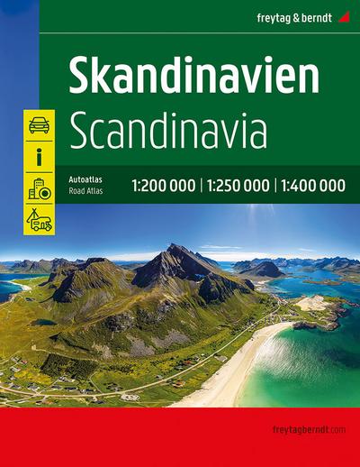 Skandinavien, Autoatlas 1:250.000 / 1:400.000, freytag & berndt