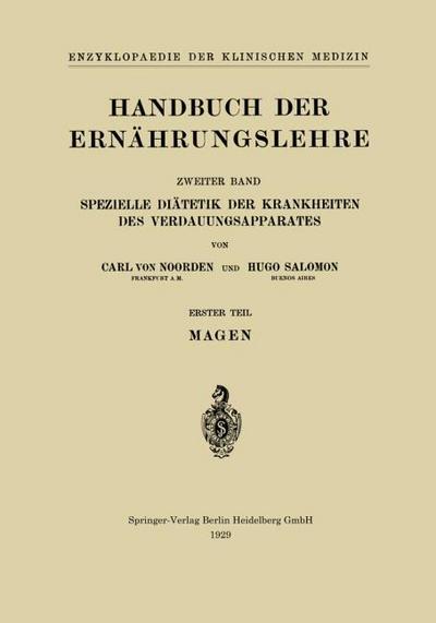 Handbuch der Ernährungslehre