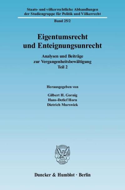 Eigentumsrecht und Enteignungsunrecht