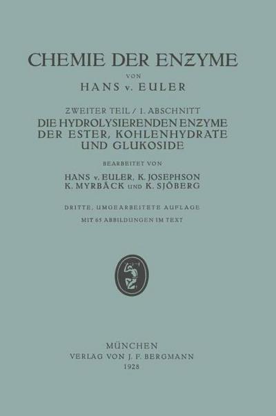 Die Hydrolisierenden En?yme der Ester, Kohlenhydrate und Glukoside