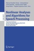 Nonlinear Analyses and Algorithms for Speech Proce