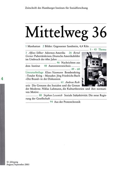 Amerikabilder: Mittelweg 36, Heft 4 August/September 2003