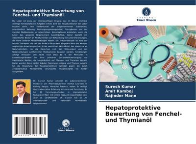 Hepatoprotektive Bewertung von Fenchel- und Thymianöl