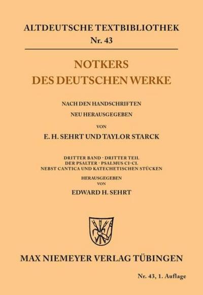 Notkers des Deutschen Werke