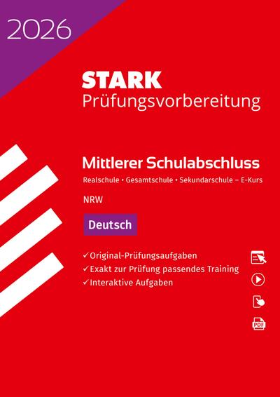 STARK Deutsch E-Kurs - Mittlerer Schulabschluss (MSA) 2026 NRW - Prüfungsvorbereitung