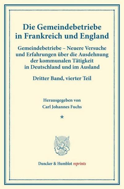 Gemeindebetriebe in Frankreich und England.