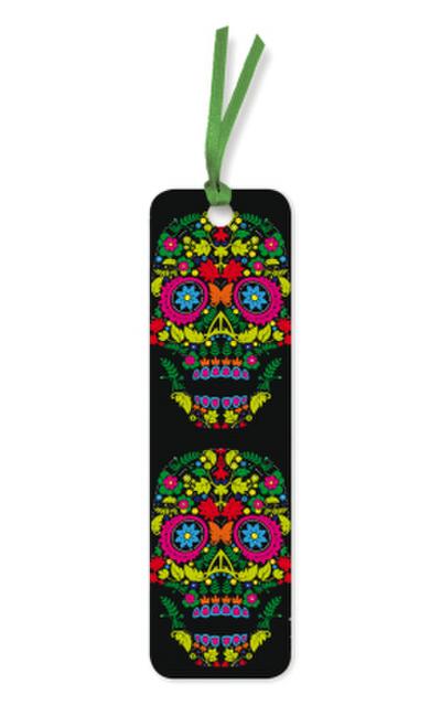 10er-Verpackungseinheit Lesezeichen: Farbig bemalter Totenschädel - Sugar Skull