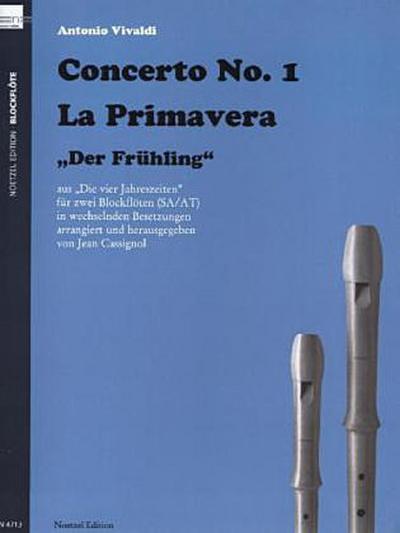 Der Frühling, für 2 Blockflöten, Spielpartitur