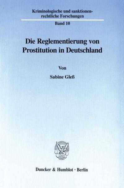Die Reglementierung von Prostitution in Deutschland
