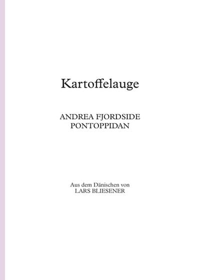 Pontoppidan, A: Kartoffelauge