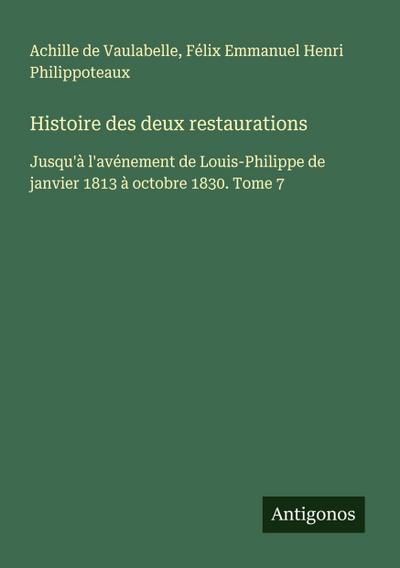 Histoire des deux restaurations
