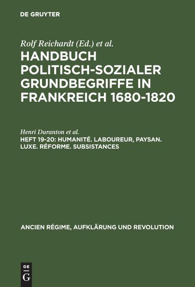 Humanité. Laboureur, Paysan. Luxe. Réforme. Subsistances