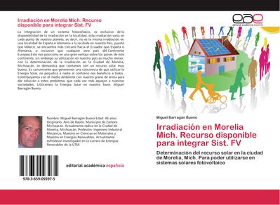 Irradiación en Morelia Mich. Recurso disponible para integrar Sist. FV