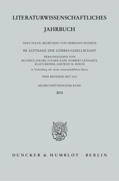 Literaturwissenschaftliches Jahrbuch
