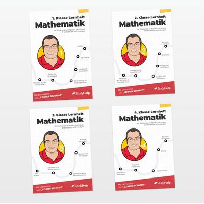 Mathe Lernhefte Set (Klasse 1 bis 4) für die Grundschule von Lehrer Schmidt