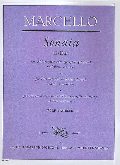 Sonate G-Dur für Altblockflöte (Flöte, Violine) und Bc