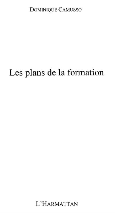 Plans de la formation