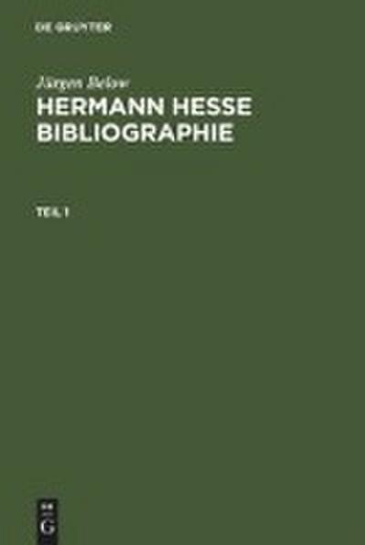 Hermann Hesse Bibliographie