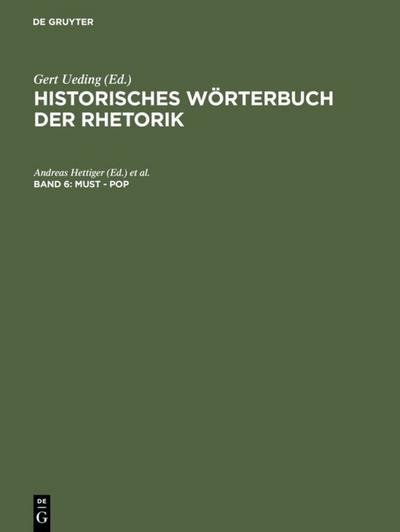 Historisches Wörterbuch der Rhetorik Must-Pop