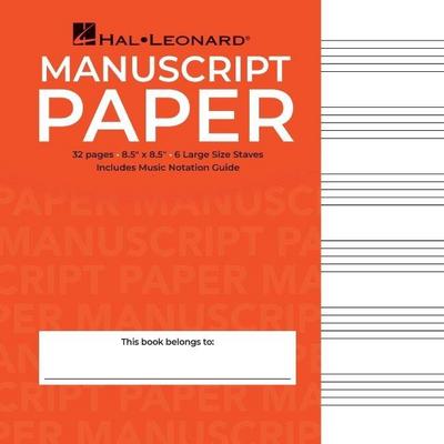 Wide Staff Manuscript Paper Red Cover Music Notebook with Large Staves and Music Notation Guide Hal Leonard Music Composition Book for Students and Professionals