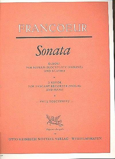 Sonate d-Mollfür Sopranblockflöte und Klavier