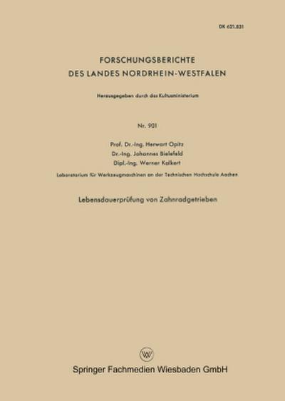 Lebensdauerprüfung von Zahnradgetrieben