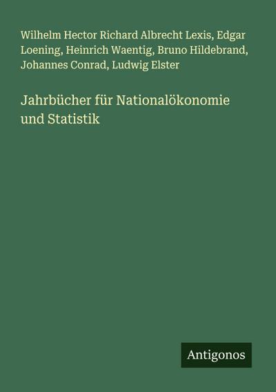 Jahrbücher für Nationalökonomie und Statistik