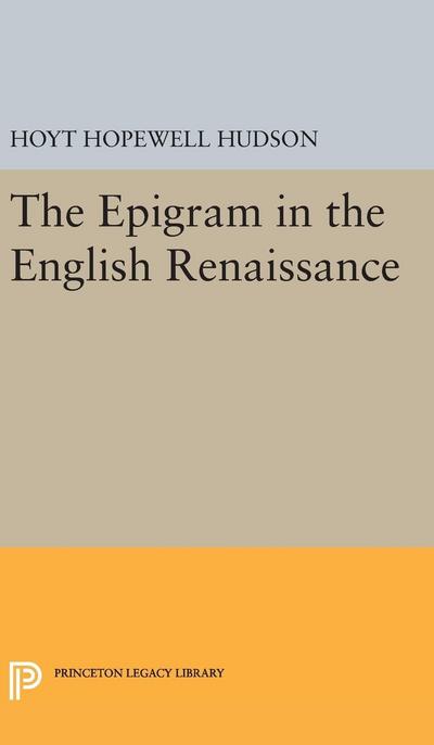Epigram in the English Renaissance