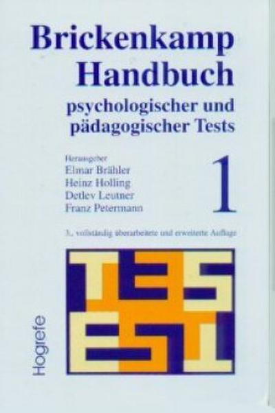 Brickenkamp Handbuch psychologischer und pädagogischer Tests. Bd.1