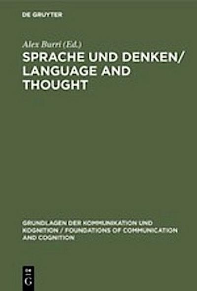 Sprache und Denken / Language and Thought