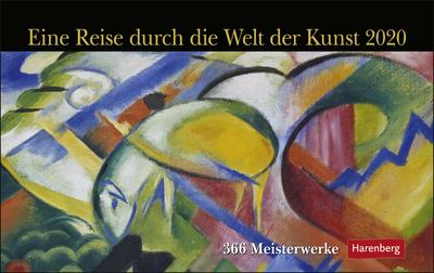 Eine Reise durch die Welt der Kunst Premiumkalender. Tischkalender 2020. Tageskalendarium Spiralbindung. Format 23 x 17 cm