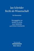 Jan Schröder: Recht als Wissenschaft