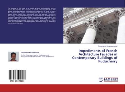 Impediments of French Architecture Facades in Contemporary Buildings of Puducherry