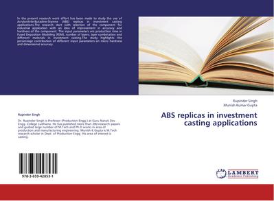 ABS replicas in investment casting applications