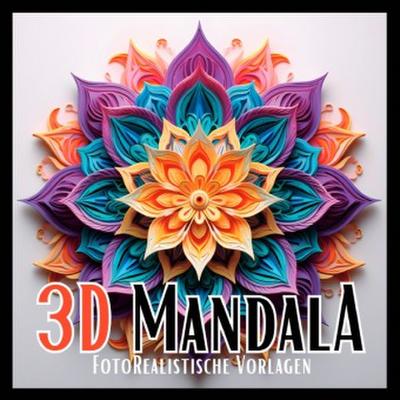 3D Mandala Malbuch "Black & White"
