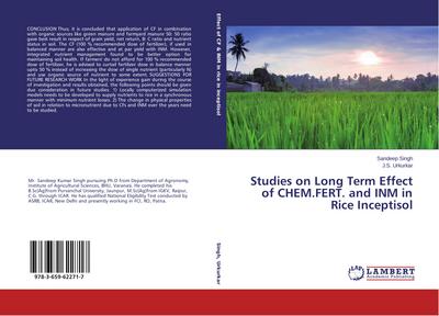Studies on Long Term Effect of CHEM.FERT. and INM in Rice Inceptisol