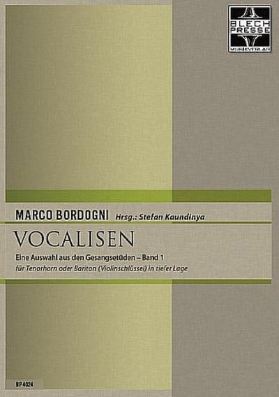 Vocalisen in tiefer Lage Band 1 (Violinschlüssel)für Tenorhorn (Bariton)