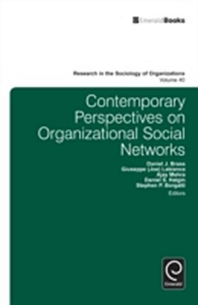 Contemporary Perspectives on Organizational Social Networks